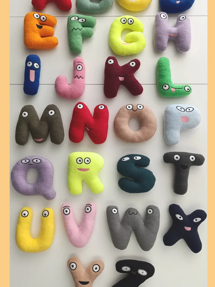 Alphabetical plush letters