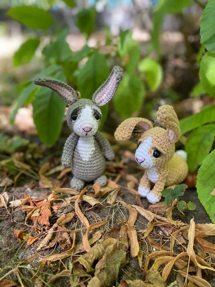 PDF Rabbit Crochet pattern, Crochet SET Animal Pattern, Crochet bunny, Amigurumi baby toy, Crochet Cute bunny Amigurumi, realistic amigurumi
