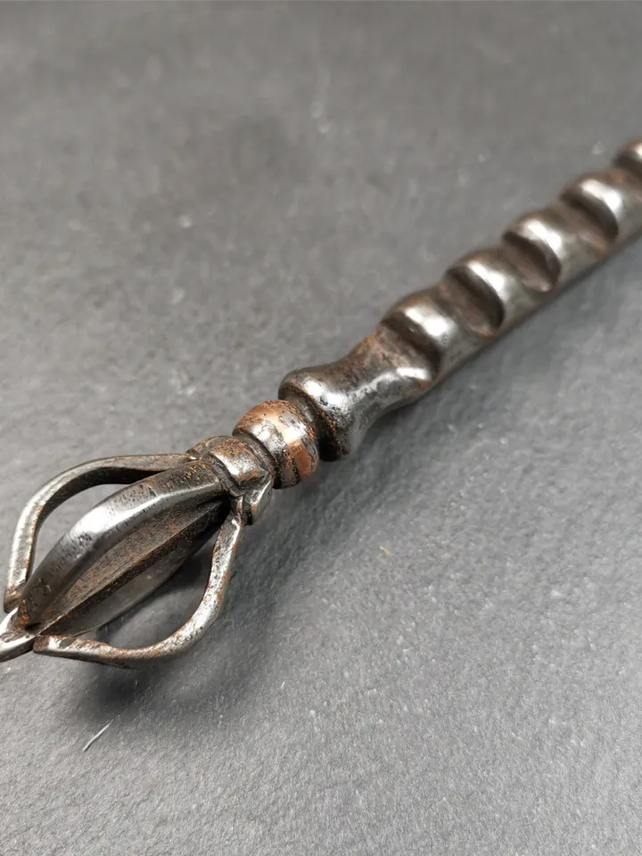 Gandhanra Antique Tibetan Amulet Ritual,Tibetan Ladder of Heaven, Made of Cold Iron, 5.3" Length
