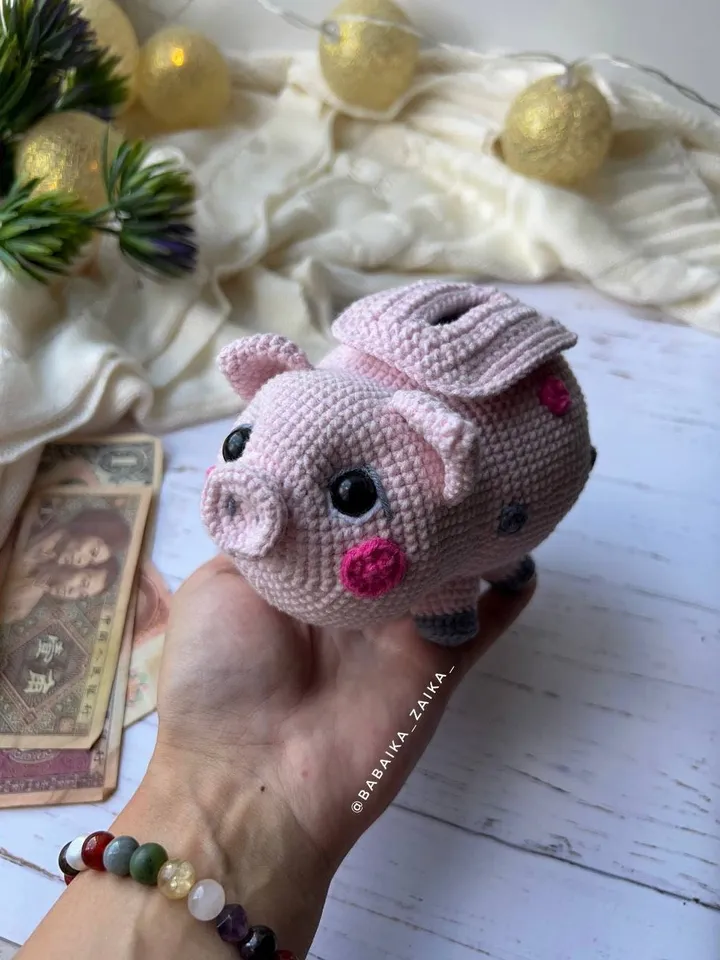 PDF Crochet Piggy Bank Pattern, Amigurumi pig pattern, Crochet pig, Cute pig, Animal pattern, Amigurumi baby pig doll, Crochet animal