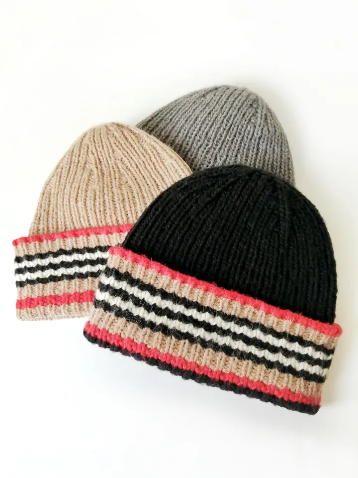 Handmade Alpaca and Merino Wool Men's Ribbed Beanie. Hand-knitted Warm Winter Cap. Cozy warmth with a touch of luxury. FREE SHIPPING!