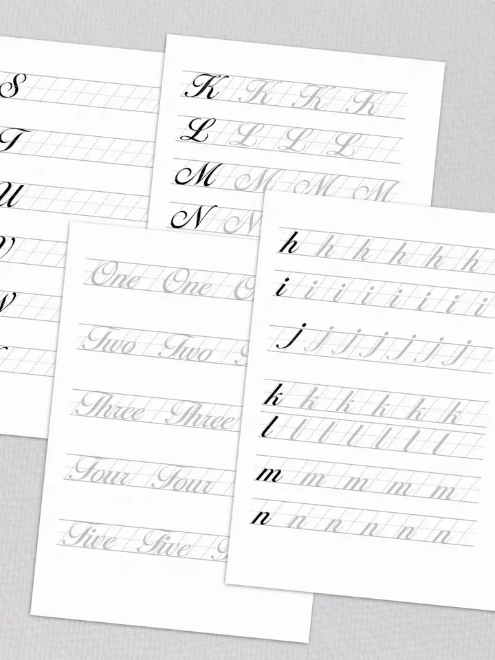 Calligraphy Worksheets, Calligraphy Practice Sheets,Modern Calligraphy