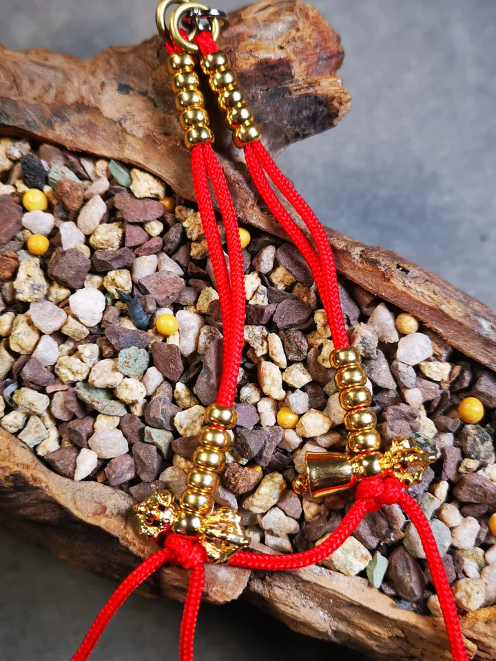 Gandhanra Handmade 5mm Gilded Tibetan Buddhist Prayer Bead Counters for 8-15mm Mala