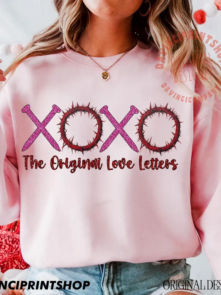 XOXO png, Thorn of crown png, Christian Valentines, Bible verse png, Glitter Valentines, Retro Valentines png, Valentines Day png, xoxo