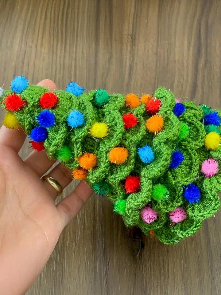 Decorated Layered Christmas Tree Crochet Pattern, DIY Handmade Holiday Ornament, Festive Crochet Home Decor PDF