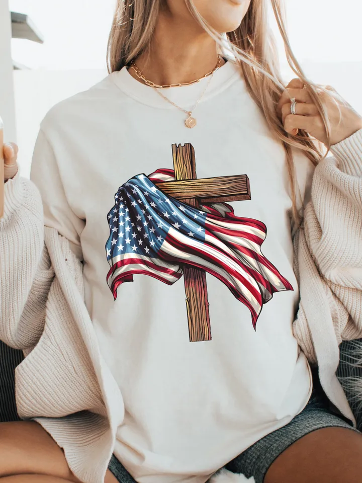 Christian American Sublimation,4th of july png, Independence Day png, Christian 4th of July Png, Jesus Lover America Png, Jesus png,