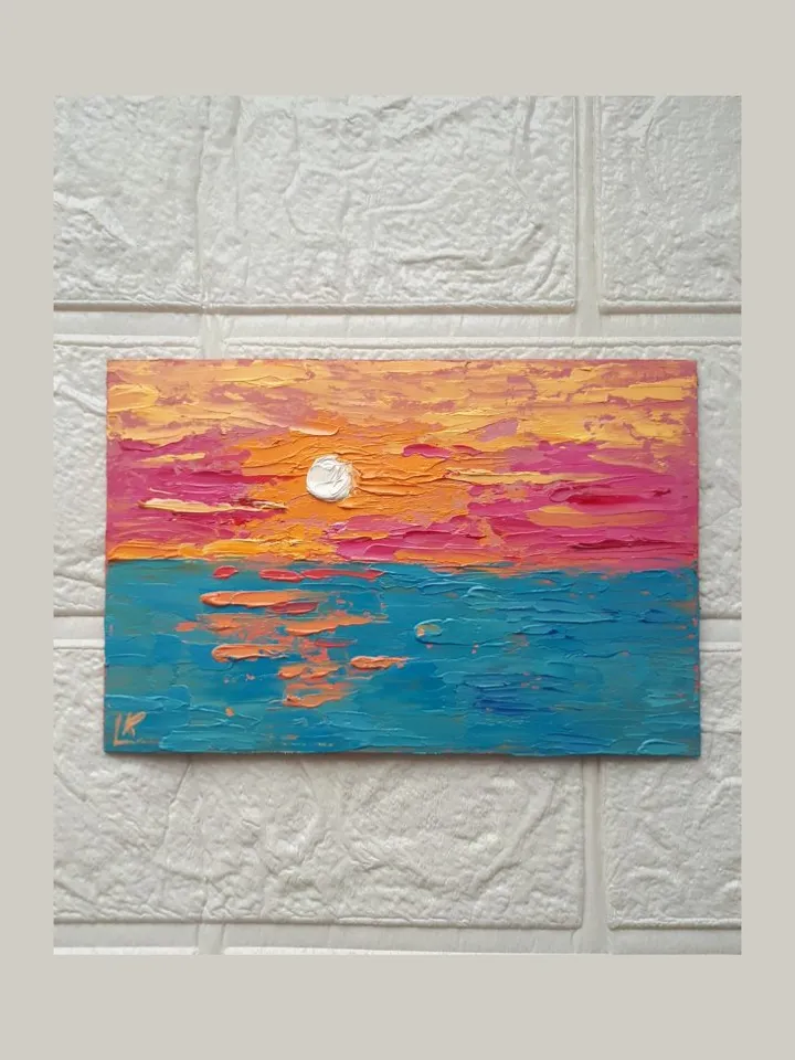 Symphony of Colors, Seascape Sunset Painting