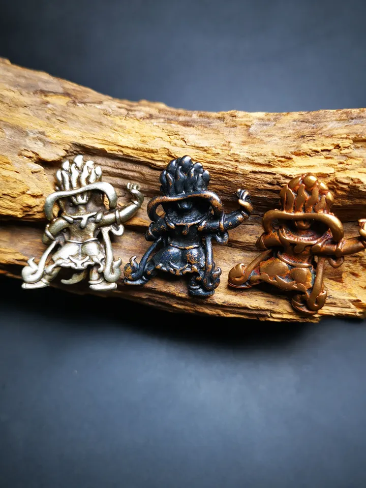 Gandhanra Handmade Vajrapani Amulet,Tibetan Tantric Buddhism Statue,the Protector and Guide of Gautama Buddha