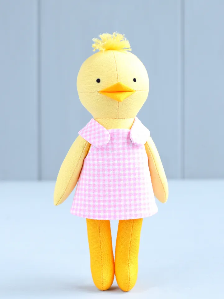 2 PDF Mini Chick and Duck Stuffed Animals Sewing Patterns Bundle