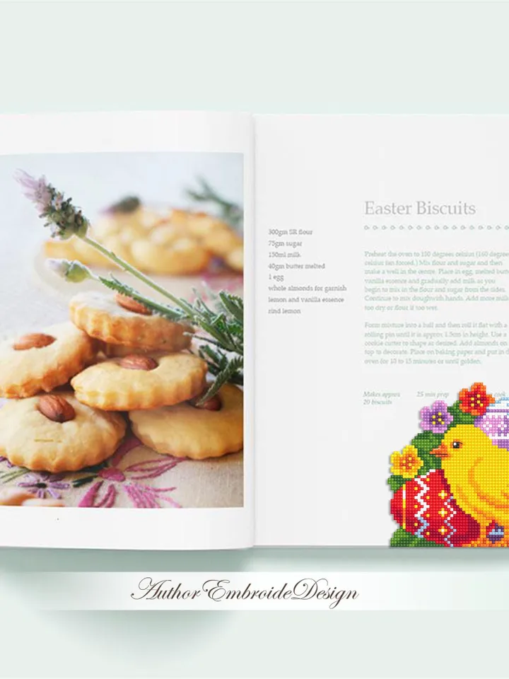 Easter Corner bookmark cross stitch pattern PDF download Easter chick cross stitch chart, Spring bookmark pattern digital, Easter eggs #B405