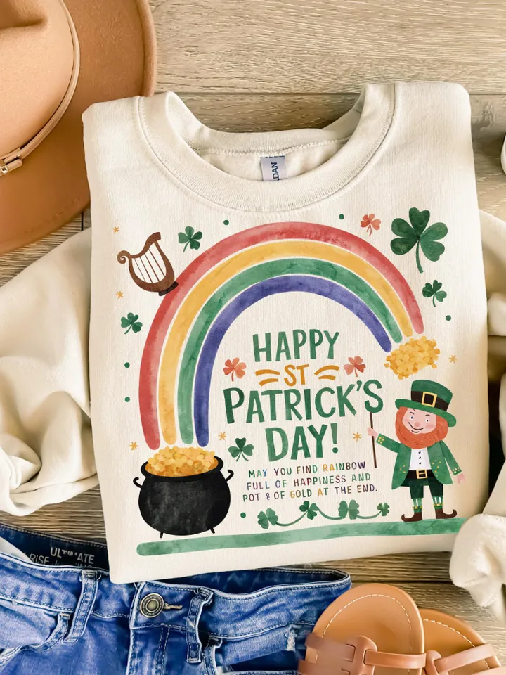 St Patrick's Day PNG, Rainbow Gold Pot png, Lucky Child's st patty Png, Shamrock PNG, St Patricks Mama mini Png, Lucky Charm Png, Watercolor