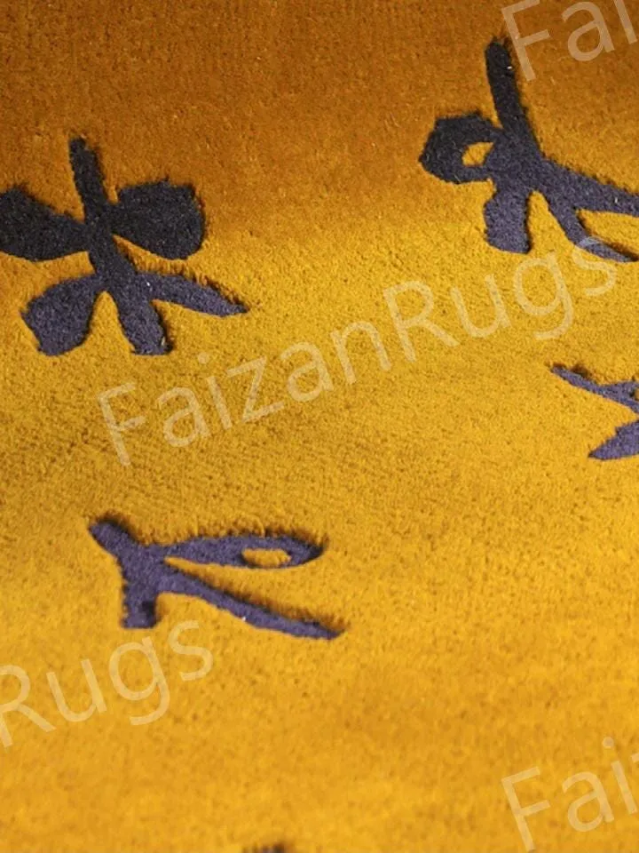 Buy 8x10 Stunning Yellow Quality Rug | Hand Tufted Modern Rug | Handmade NZ Wool Rug | Large Area Rugs for Bedroom | Living Room | Dining