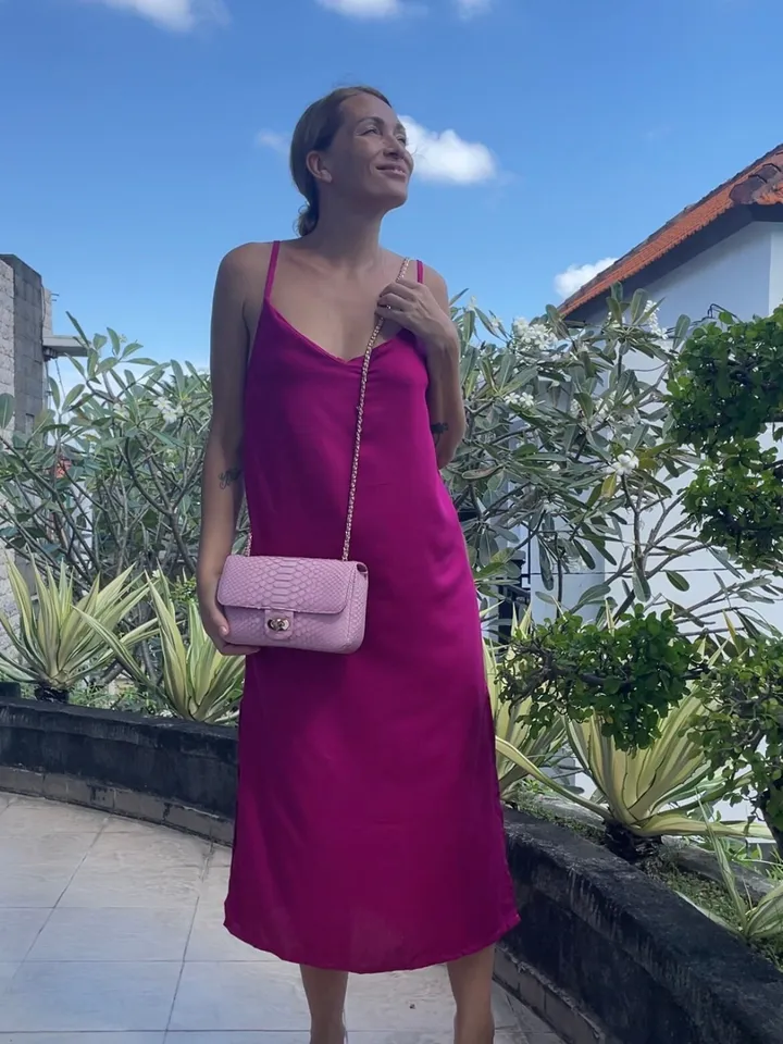 Genuine python Skin baby pink  Classy Women Bag | Chain Crossbody | Leather Women Bag | Classy Elegant Summer Bag Handmade | Exotic leather