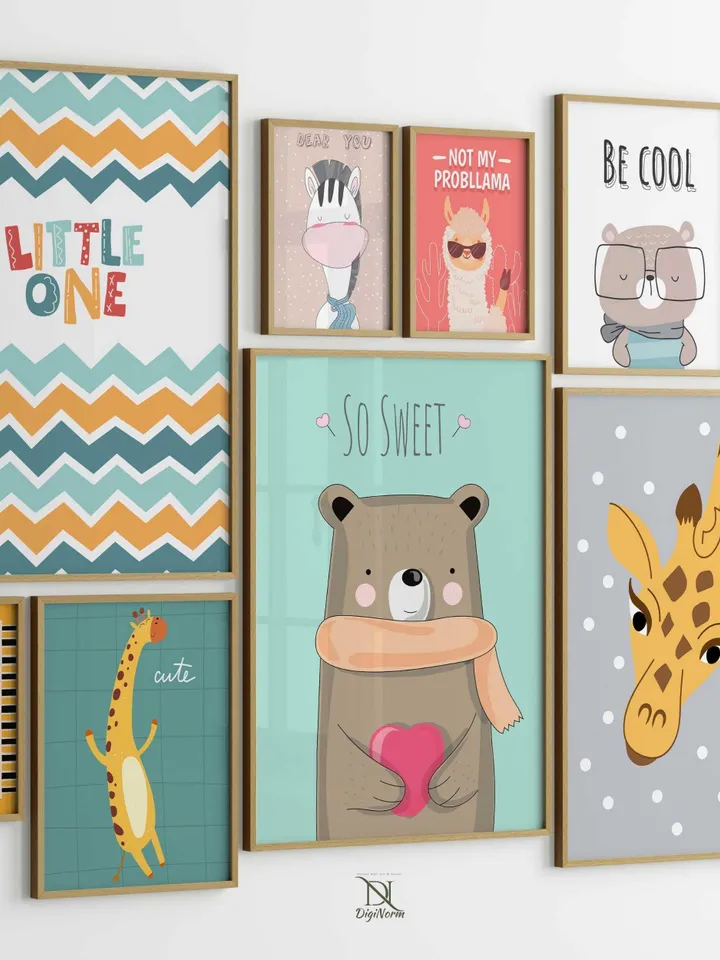 15000 Kids Room Wall Art Bundle, Playroom Decor, Toddler Room Prints, Colorful Nursery Gallery Wall Art, Eclectic Wall Art for Kids DIGITAL