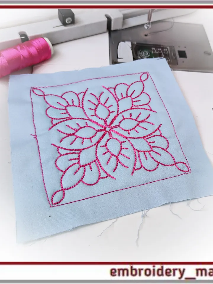 Quilt Block 42 Quilting Designs by Embroidery Manavi 05
