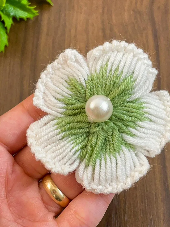 Elegant Crochet Flower Pattern, 3D Floral Applique PDF, Handmade Layered Petal Design, DIY Crochet Brooch Tutorial, Instant Download