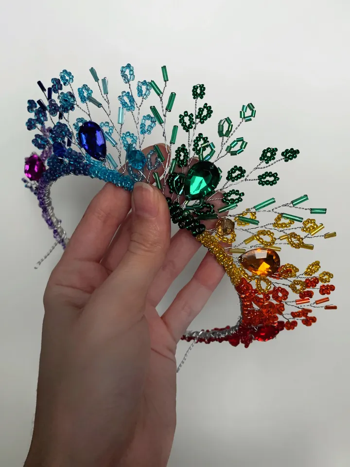Rainbow crown, Rainbow headpiece, LGBT crown, LGBTQ accessories, Rainbow tiara, Rainbow accessories, Pride jewelry, Pride accessories, Pride crown, Rainbow diadem, lgbt jewelry, lgbt headband, rainbow headband, lgbt wedding, Rainbow wedding