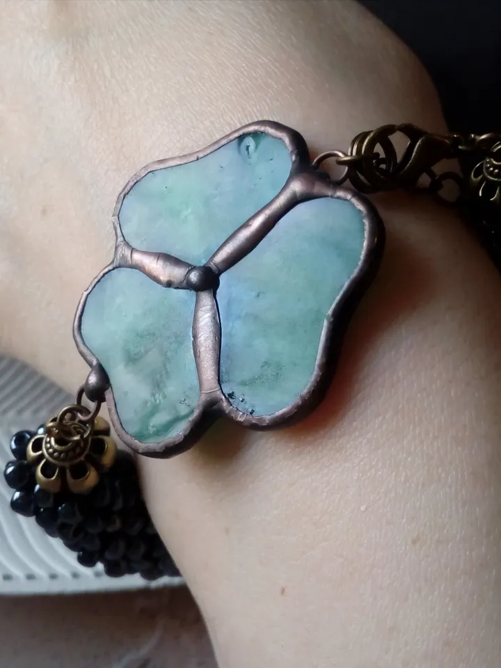 Shamrock bracelet, st patricksday, Clover leaf, trefoil, St Patricks clover, 3 leaf clover, Irish bracelet, st patrick