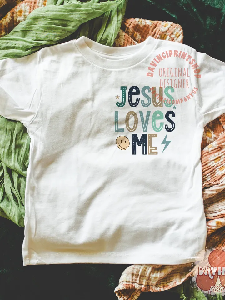 Jesus Loves Me Biblical Toddler Tee Png svg, Kids Jesus Sublimation, Kids Sublimation, Bible verse svg, Christian Png For Boys, Svg files