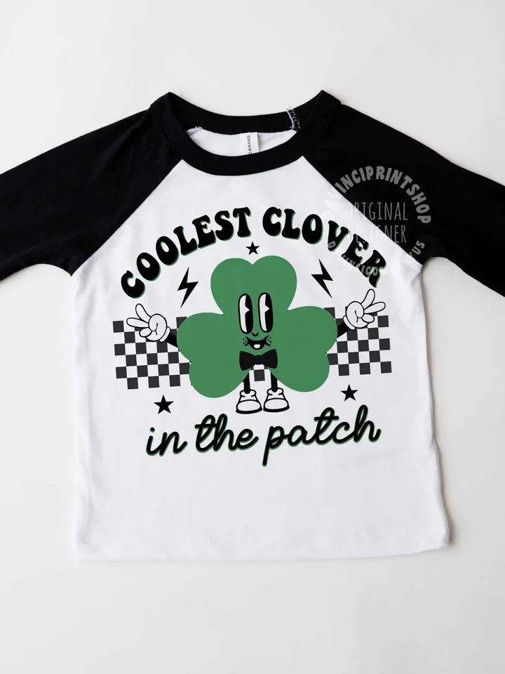 Coolest Clover To Pinch SVG, Boy St Patrick Day SVG, Shamrock Svg, irish boy svg, Retro Clover Svg, Boy Sublimation, Saint Patricks Shirt