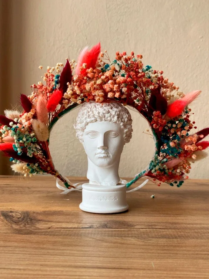 natural dried flower crown , birthday present,festival,