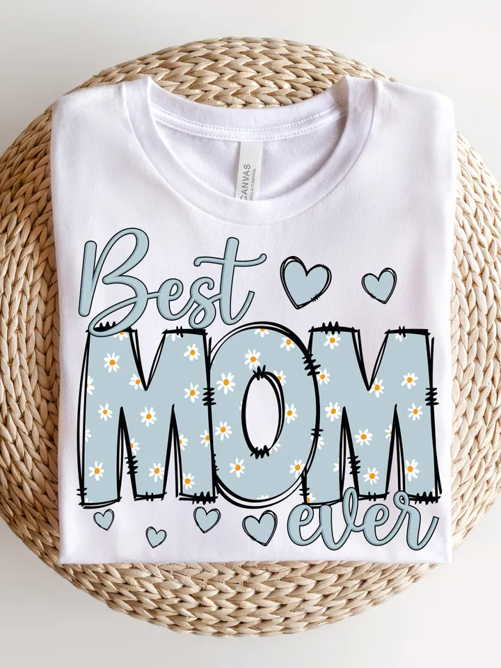 Best Mom Ever PNG, Mother's Day Png, Mama Png Sublimation, Mom With Floral Png, Mother's Day Png, Mom Png, Sublimation Designs, daisy Png