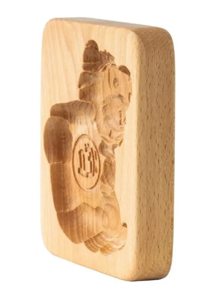 Bear Embossed cookie mold, cookie cutter, wooden mold, Wooden stamp stamp for gingerbread cookies springerle stamp