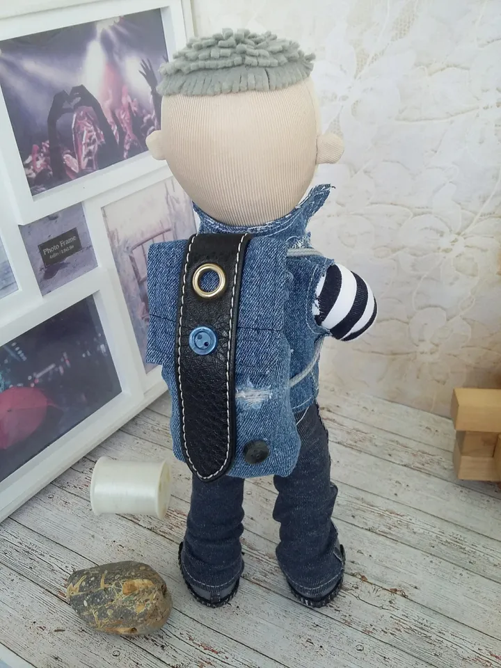 doll Boy,superstar,tourist with a backpack,gift for a fisherman,nature lover boss, friend,dad gift from kids,favorite fisherman