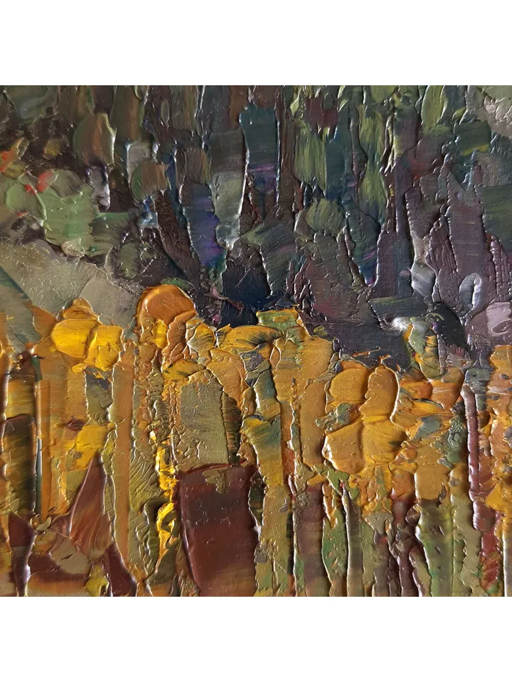 Vineyard Valley Painting 5x7" ORIGINAL PAINTING California Hill Artwork Natural Landscape Impressionist Signed by Marina Chuchko