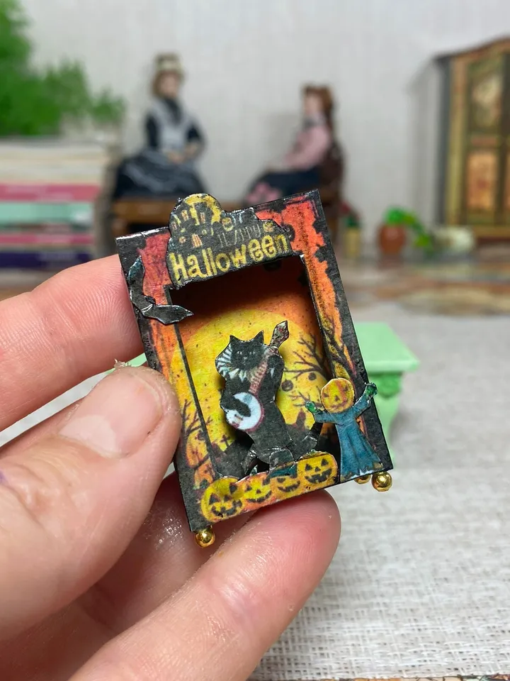 Halloween. Puppet show. TUTORIAL.dollhouse miniature.