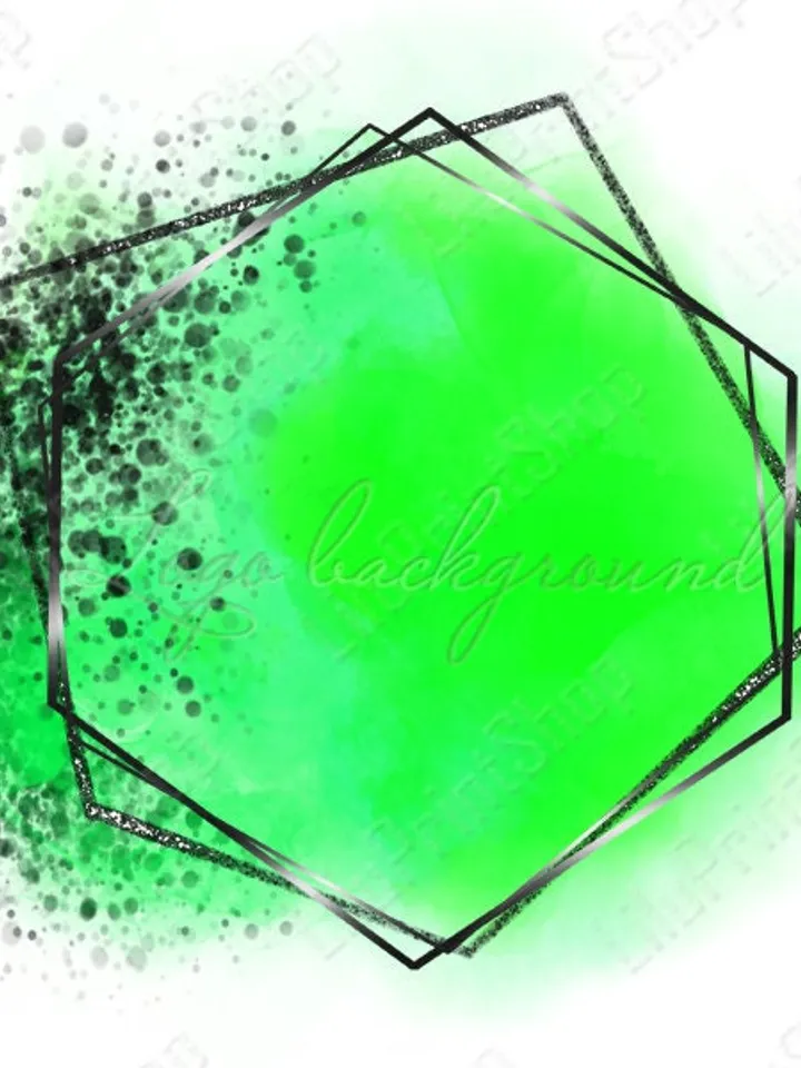 St Patrick's Day Green logo background, vibrant Green and black confetti logo Png, Watercolor logo overlay digital instant download