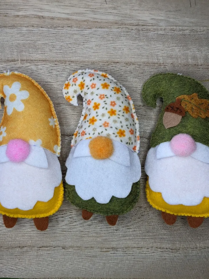 Holiday Gnomes, Felt Christmas Tree Decorations, Scandinavian Gnome, Christmas Gnomes, Swedish Gnome, Autumn gnomes, Set 3 toy