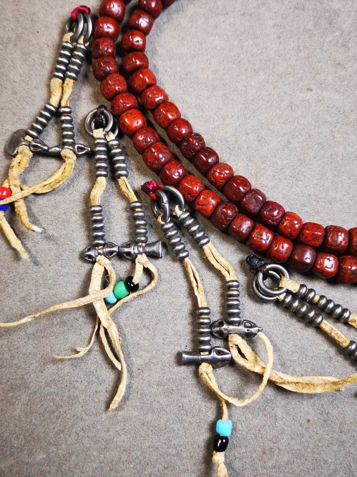 Gandhanra 4MM Mini Size Tibetan Buddhist Prayer Bead Counters for 8-15mm Mala,with Dorje and Vajra/Kila and Kartika/Lucky Bird Pendant