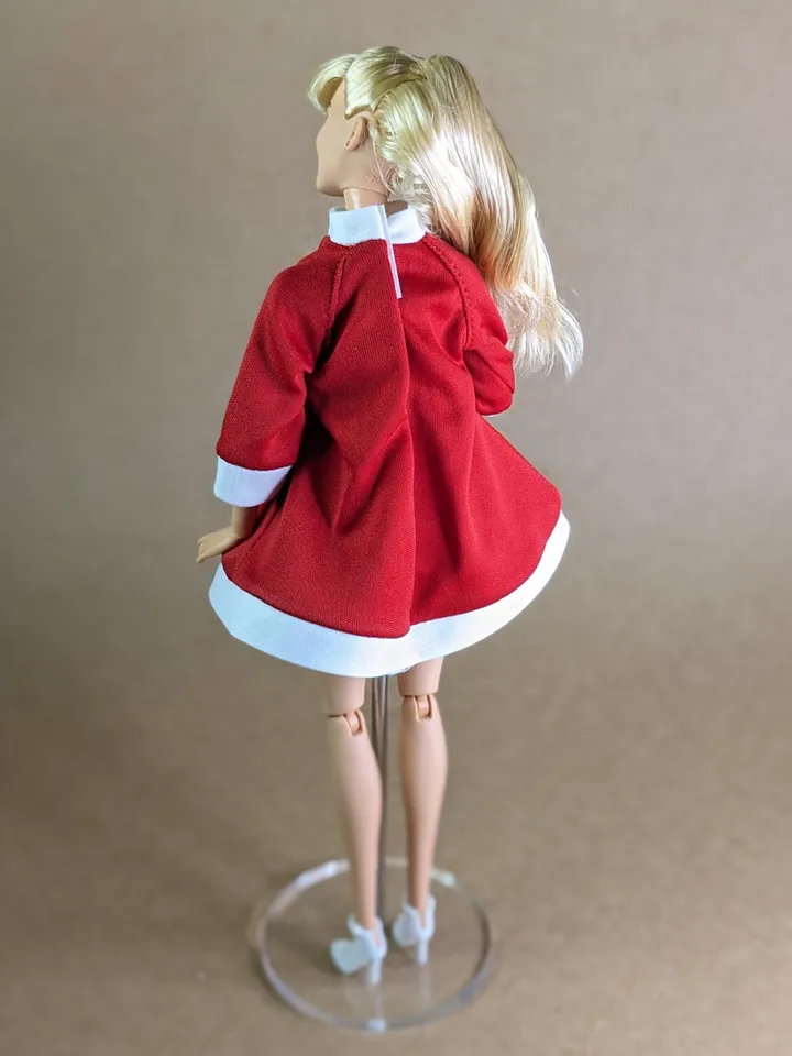 Mrs. Claus Santa Christmas costume for 1/6 scale fashion female dolls