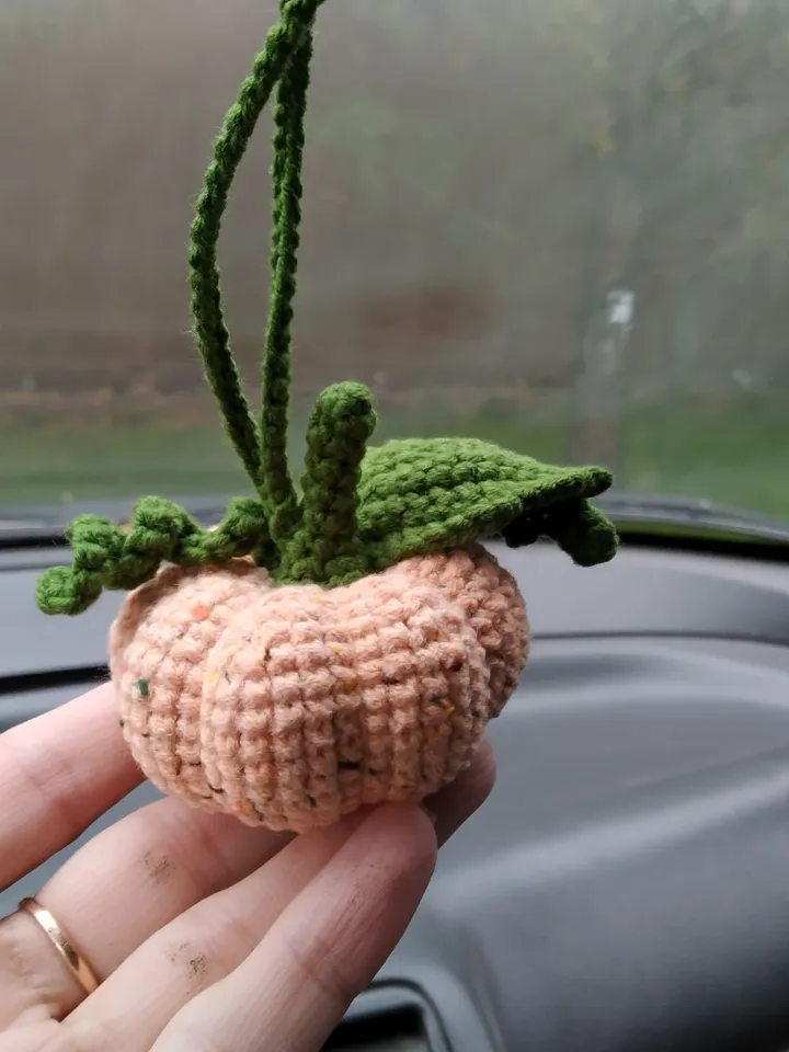 Gothic Style Plush Pumpkin Car Accessory, Halloween Car accessories, Hanging Car Accessories, Rearview Mirror Keychain, Cute Plush Creepy character, car charm