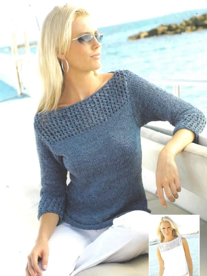Sweater pattern, pullover women sweater , summer cardigan knitting pattern PDF