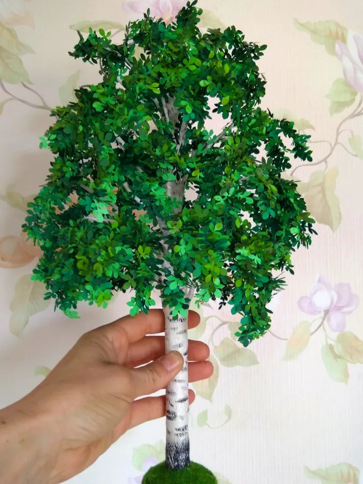 Birch tree for dollhouse.Dollhouse miniature.1:12 scale.