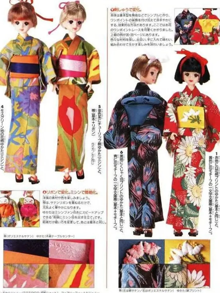 Clothes for Fashionable Dolls Japanese Magazine Sewing Pattern Wardrobe Clothes for Dolls Digital Download PDF
