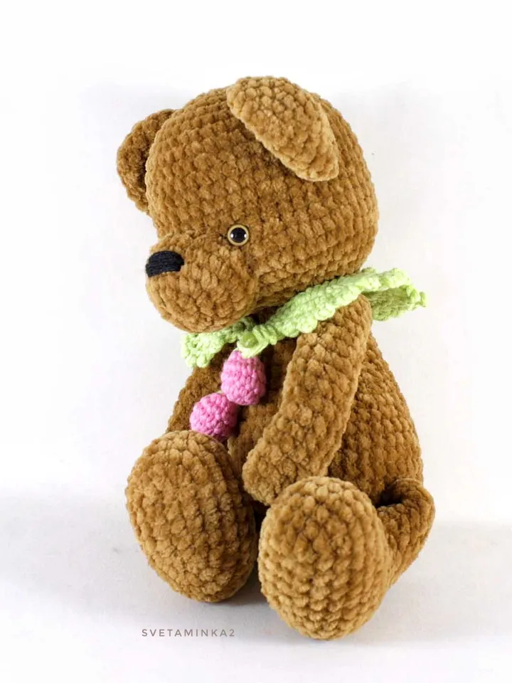 Crochet Teddy Bear Pattern. Amigurumi Plush Animal. Digital Download. PDF.