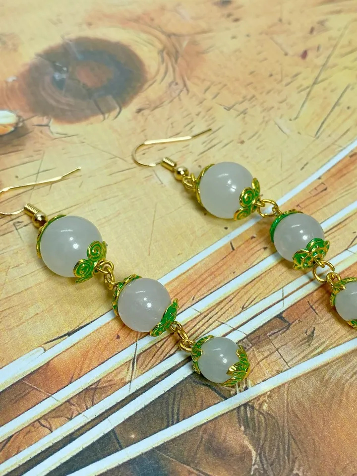 Earrings glow in the dark. Handmade jewelry.