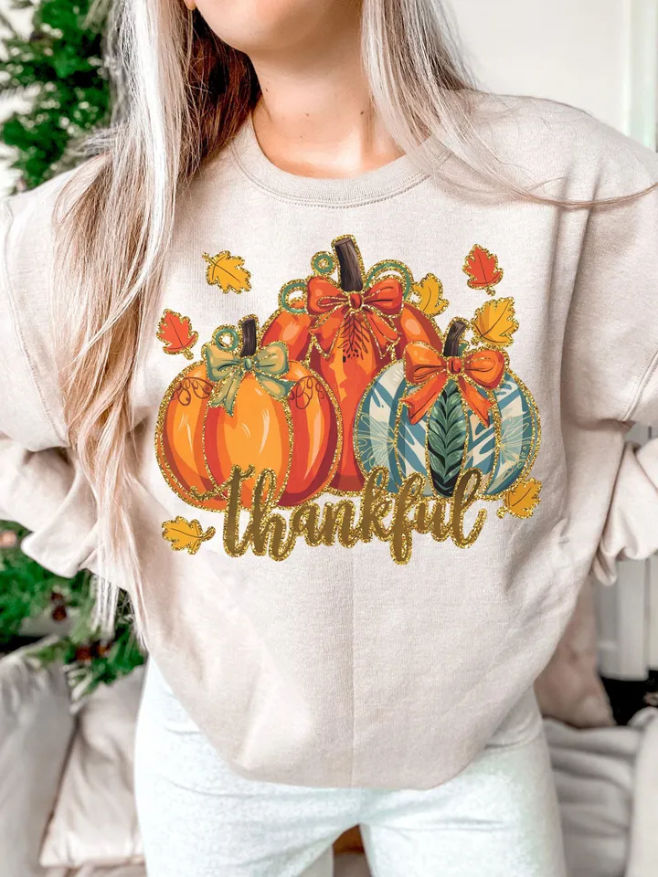 Thankful gold glitter png coquette, Thanksgiving png colorful brushstroke acrylic pattern Watercolor design for sublimation, dalmatian dots