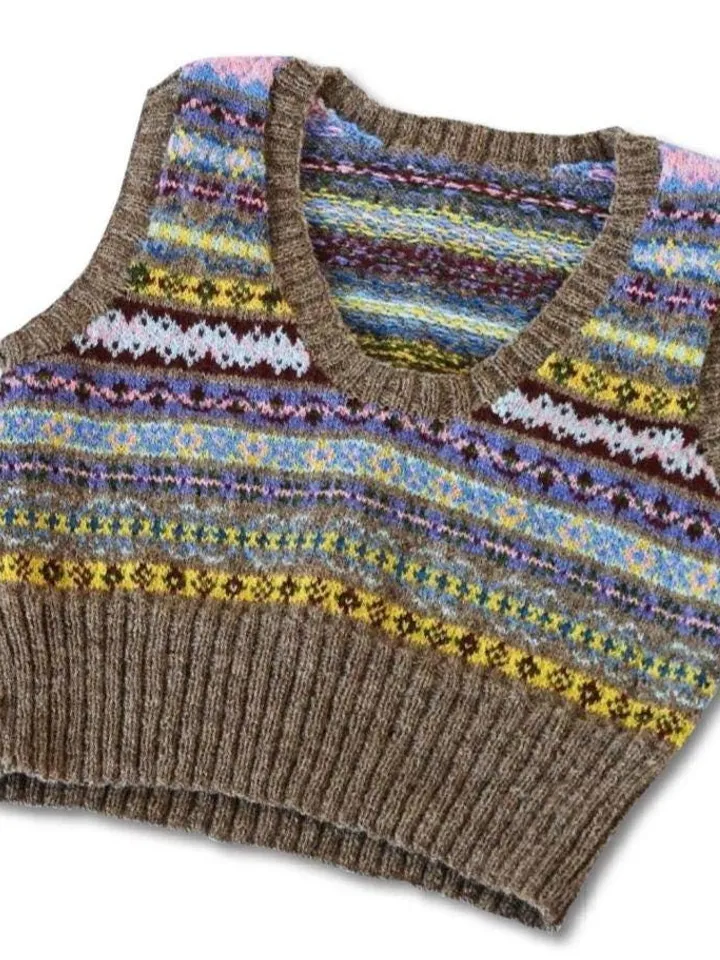 Vest knitting pattern, colored vest waistcoat knitting pattern, cropped vest women ladies, instant download