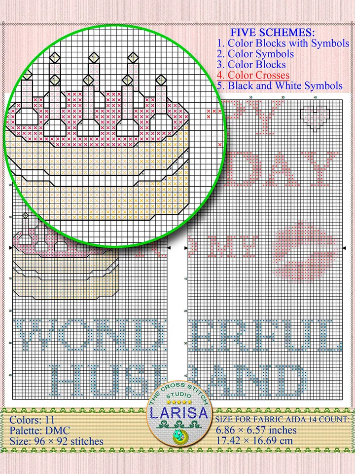 Happy Birthday To My Wonderful Husband Cross Stitch Pattern