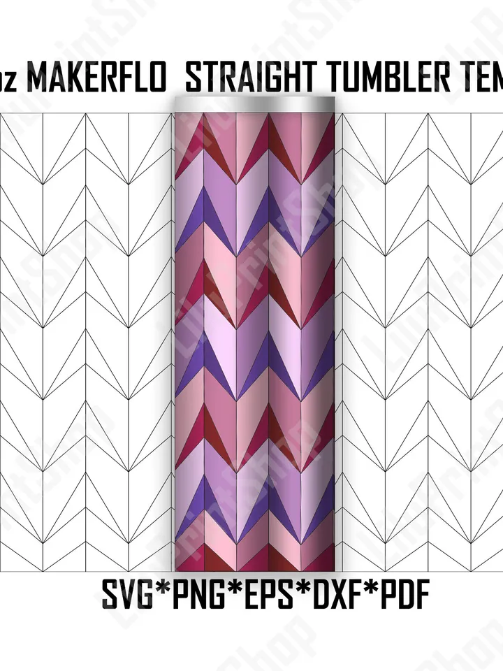 20oz skinny svg Tumbler SVG for Straight Makerflo Tangram tumbler svg Tangram svg Arrow tumbler svg Chevron Pattern tumbler SVG 20 oz wrap