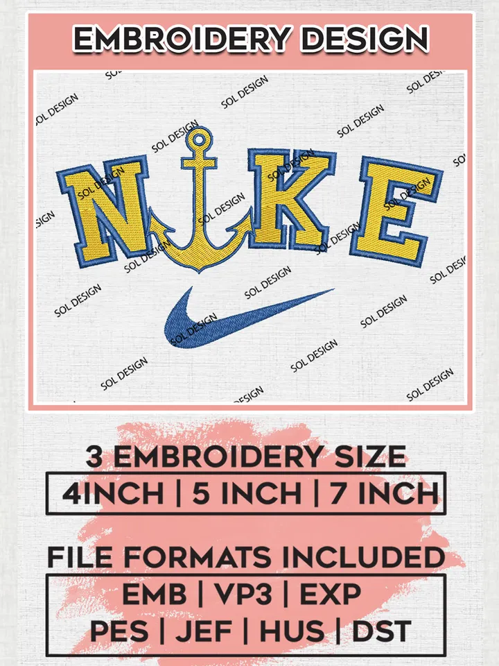 Ni.kee Lake Superior State Lakers Team Logo Embroidery Design Files, NCAA Lake Superior State Lakers Machine Embroidery, NCAA Teams, 3 sizes, NCAA Machine embroidery designs, Digital Download