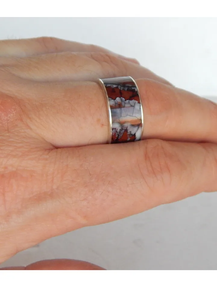 Ring stabilized mammoth molar. Exclusive gift for a man.