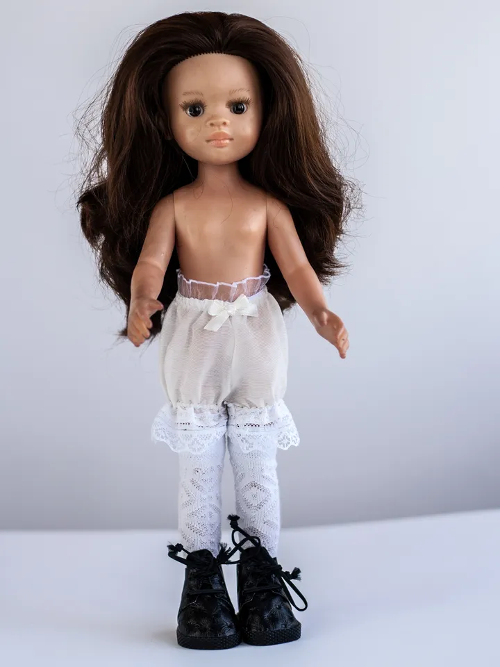 Paola Reina dress, shoes, hat, underwear, Paola Reina clothes, 13 inch doll clothes, 32 cm doll clothes, Doll fashion