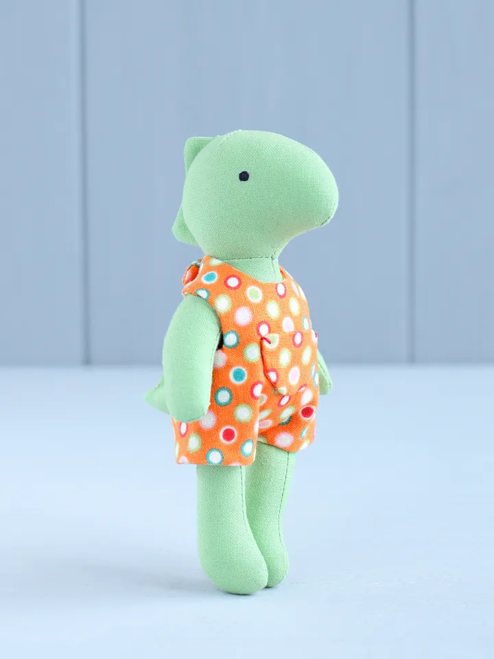 PDF Mini Dinosaur with Egg-shaped Sleeping Bag Sewing Pattern