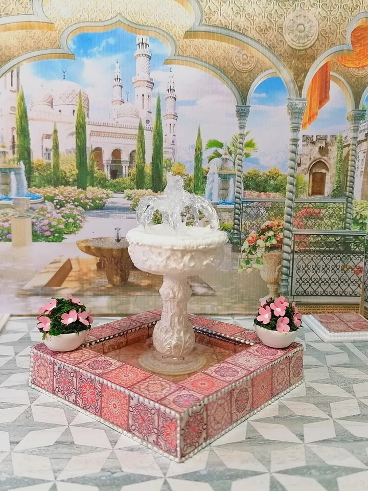 Miniature fountain. Fountain for the collection of dolls.