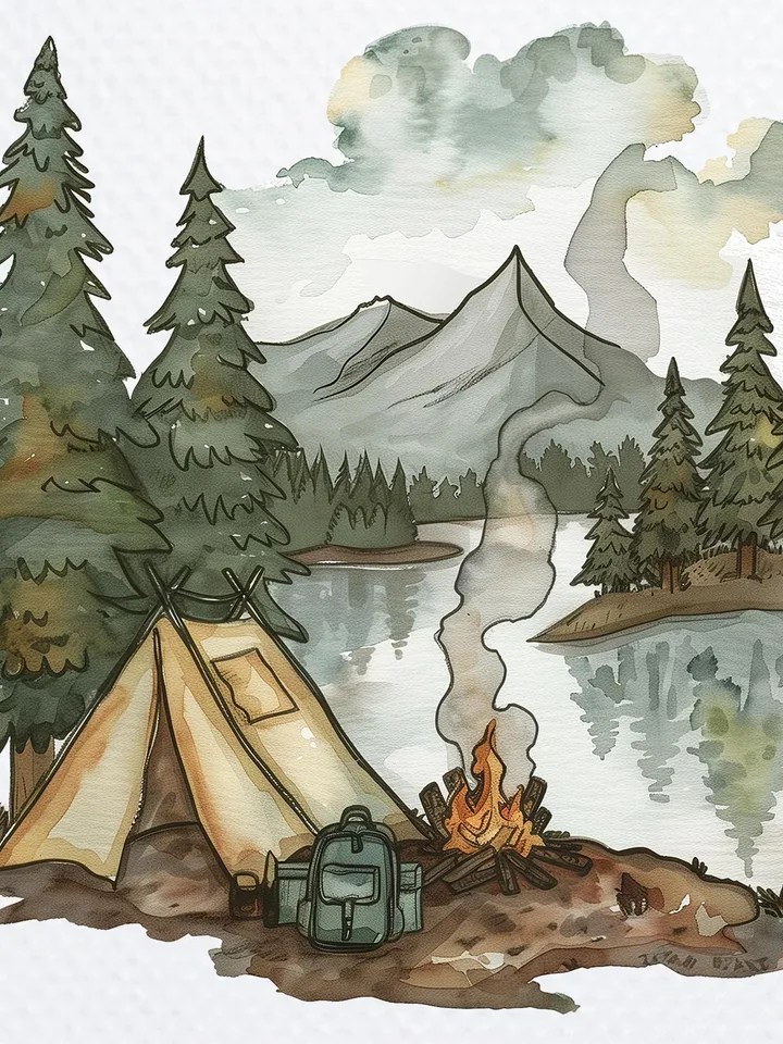 12 Camping Trailer PNG bundle, Traveling png pack, Printable Watercolor Camping Clipart for sublimation, tourism, Paper craft, junk journals